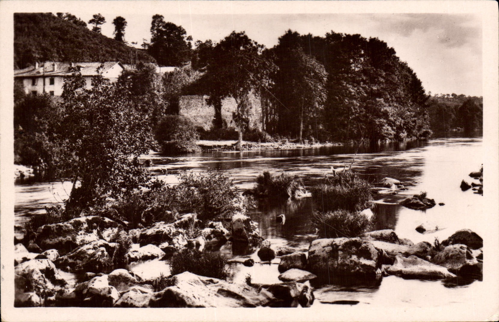CPA Env de Limoges Les bords de la Vienne