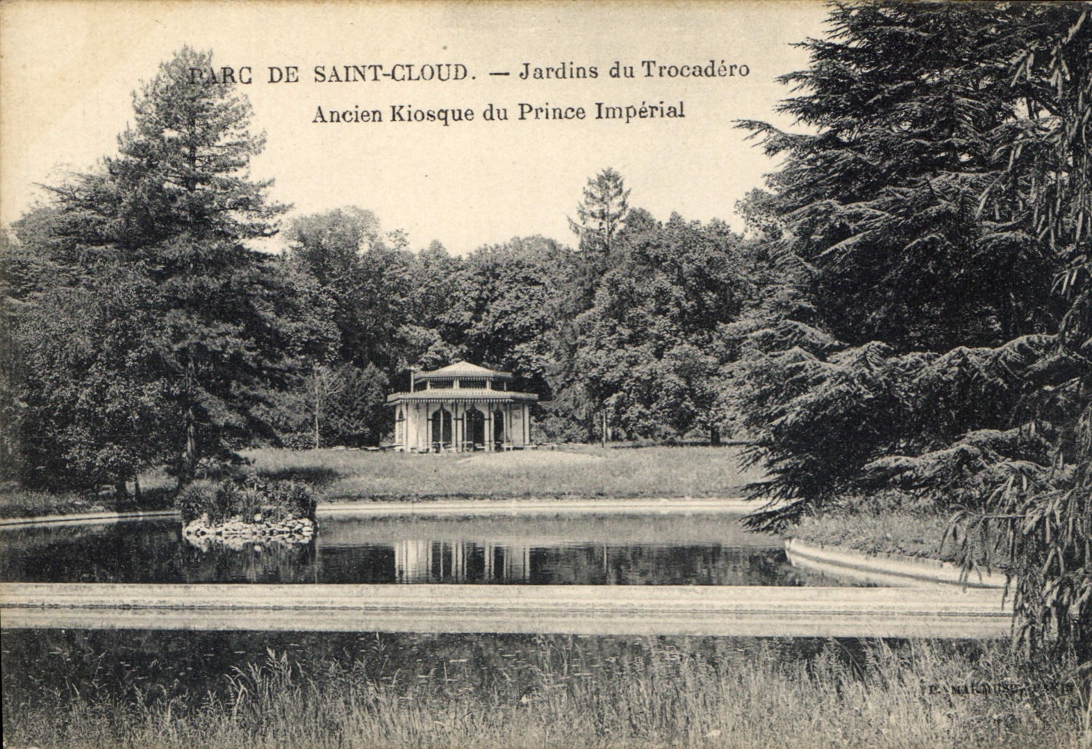 CPA Saint Cloud Jardins du Trocadero Ancien Kiosque du Prince Imperial