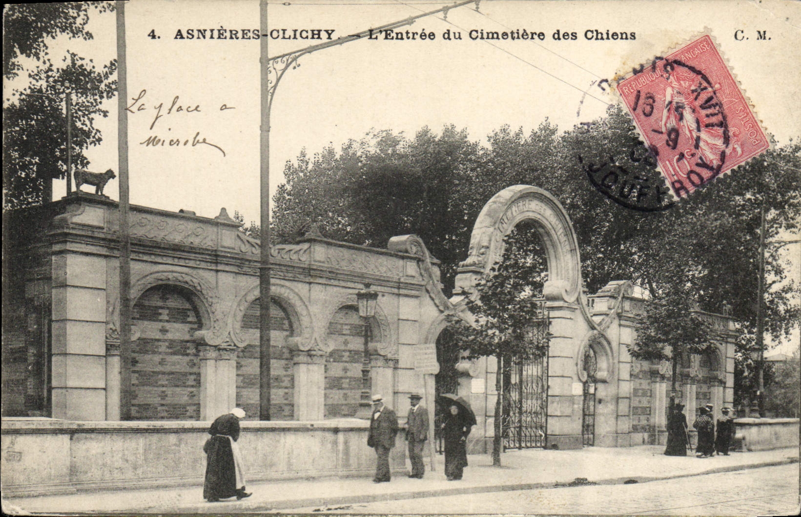 CPA Asnieres Clichy l'Entree du Cimetiere des Chiens