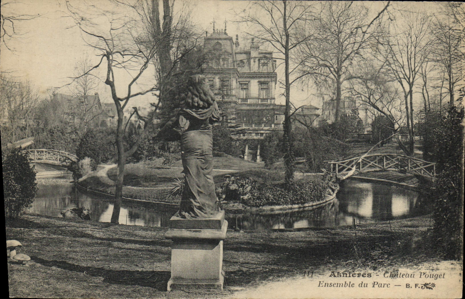 CPA Asnieres Chateau Puget Ensemble du Parc