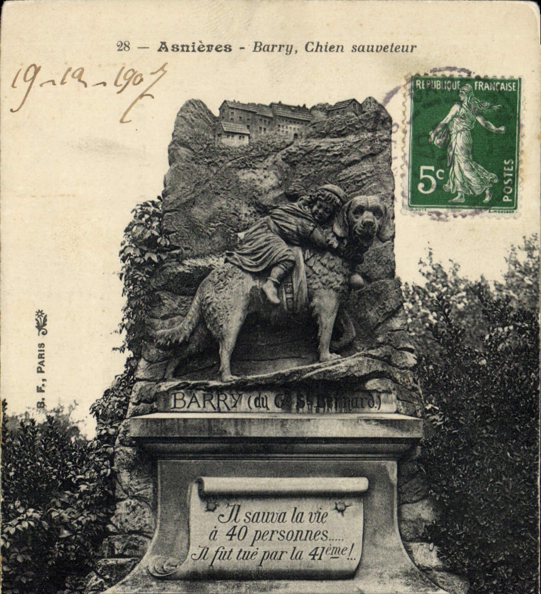 CPA Asnieres Barry Chien souveteur