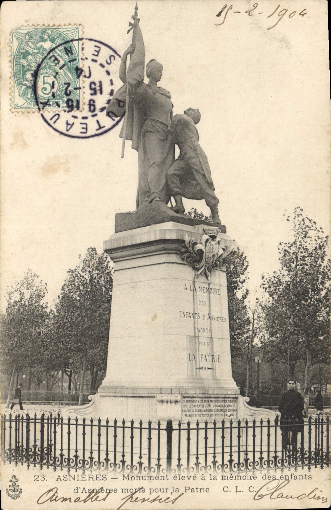CPA Asnieres Monument eleve a la memoire des enfants