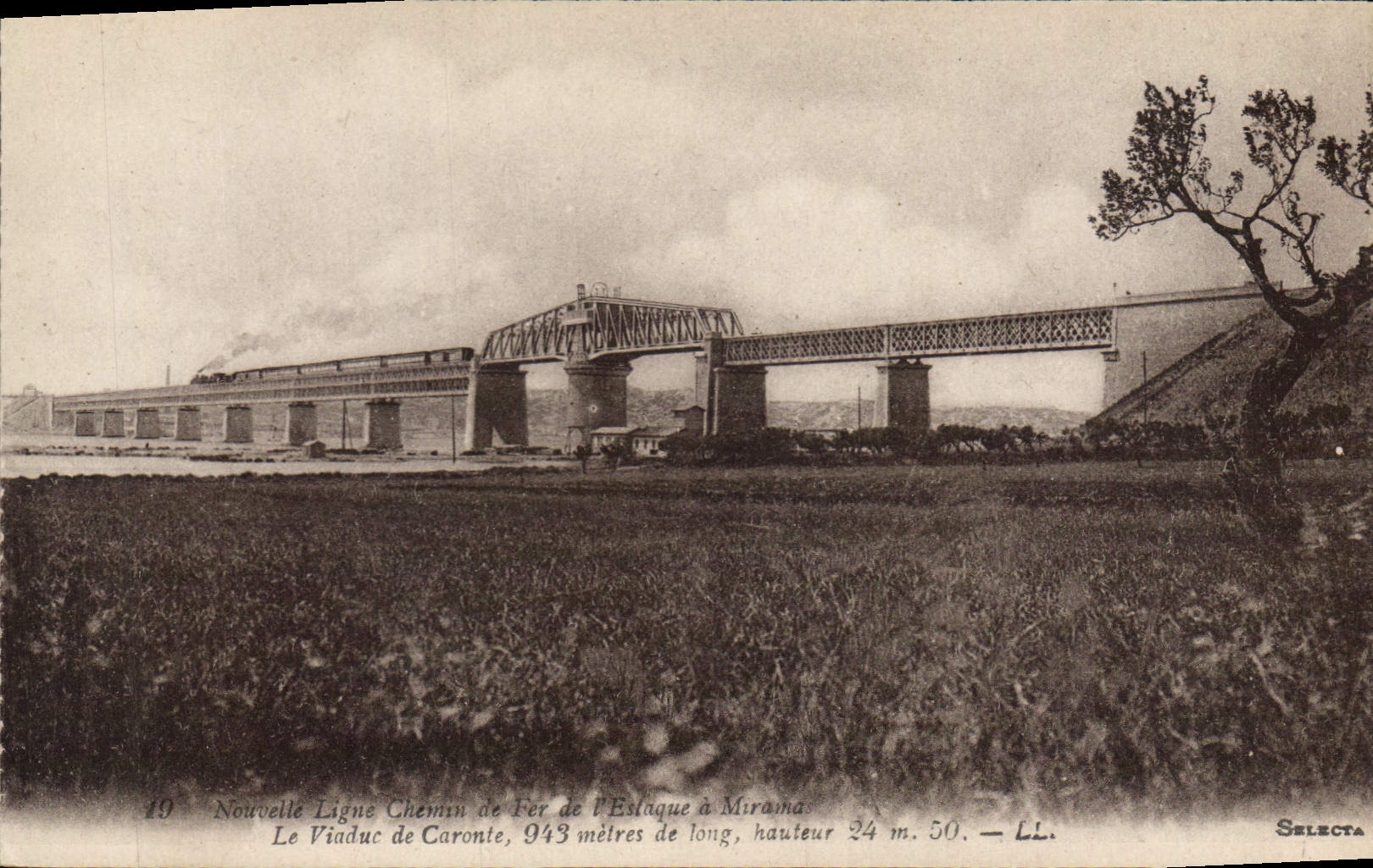 CPA Nouvelle Ligne Chemin de Fer de l'Estaque a Miramas Le Viaduc de Caronte