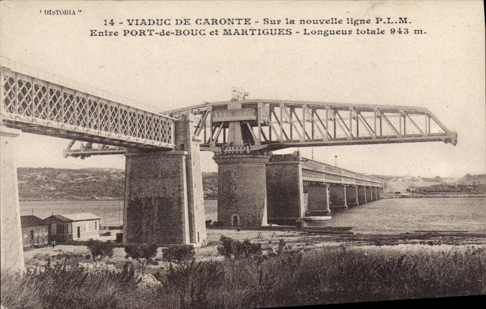 CPA Viaduc de Caronte Sur la nouvelle ligne P L M Entre Port de Bouc et Martigues
