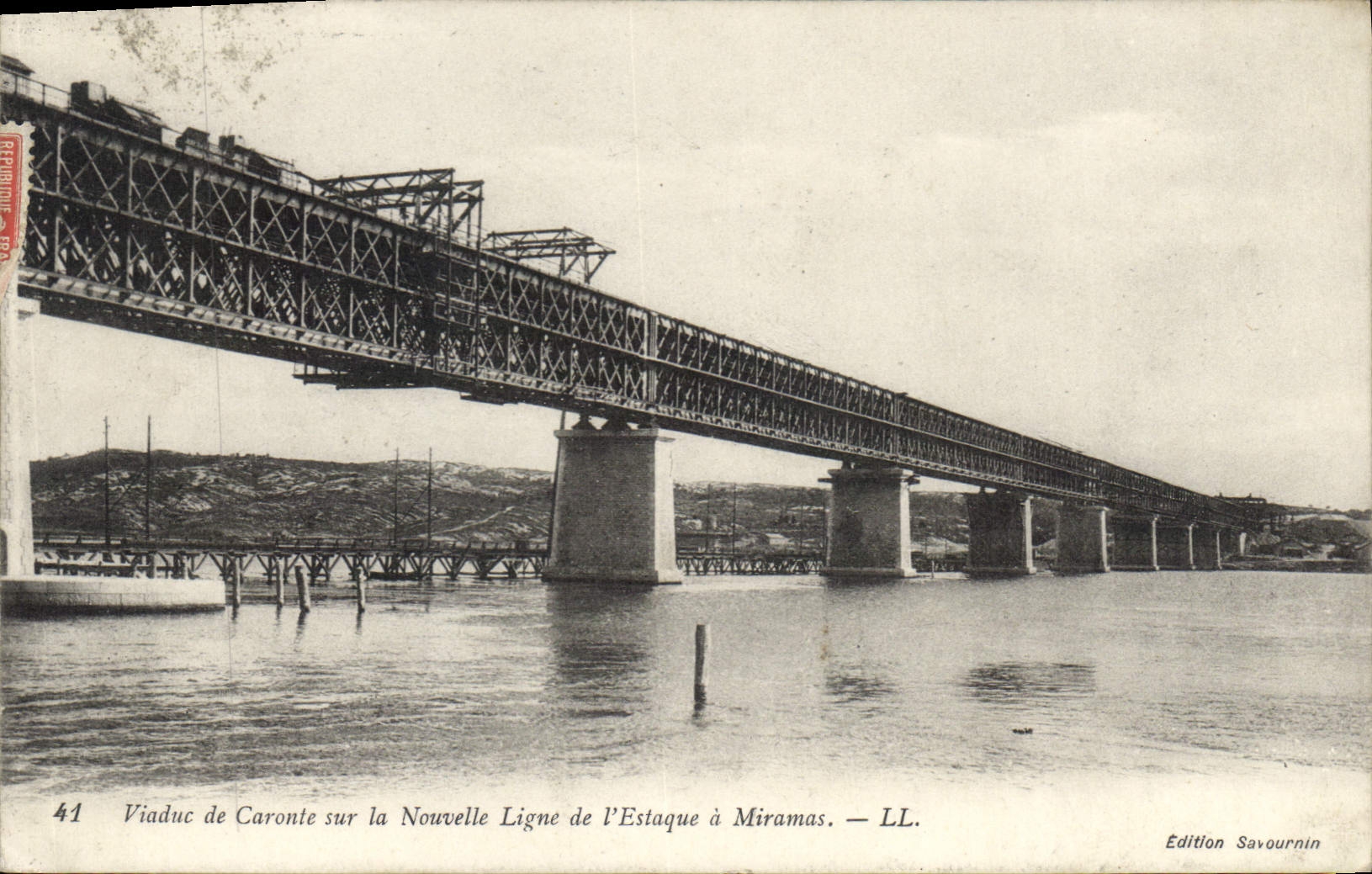 CPA Viaduc de Caronte sur la Nouvelle Ligne de l'Estaque a Miramas