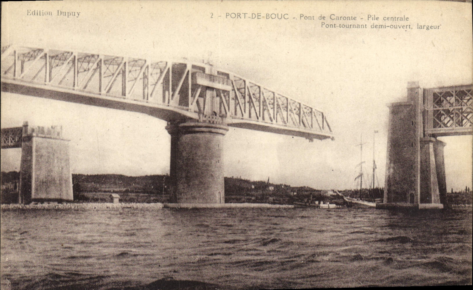 CPA Port de Bouc Pont de Caronte Pile centrale 