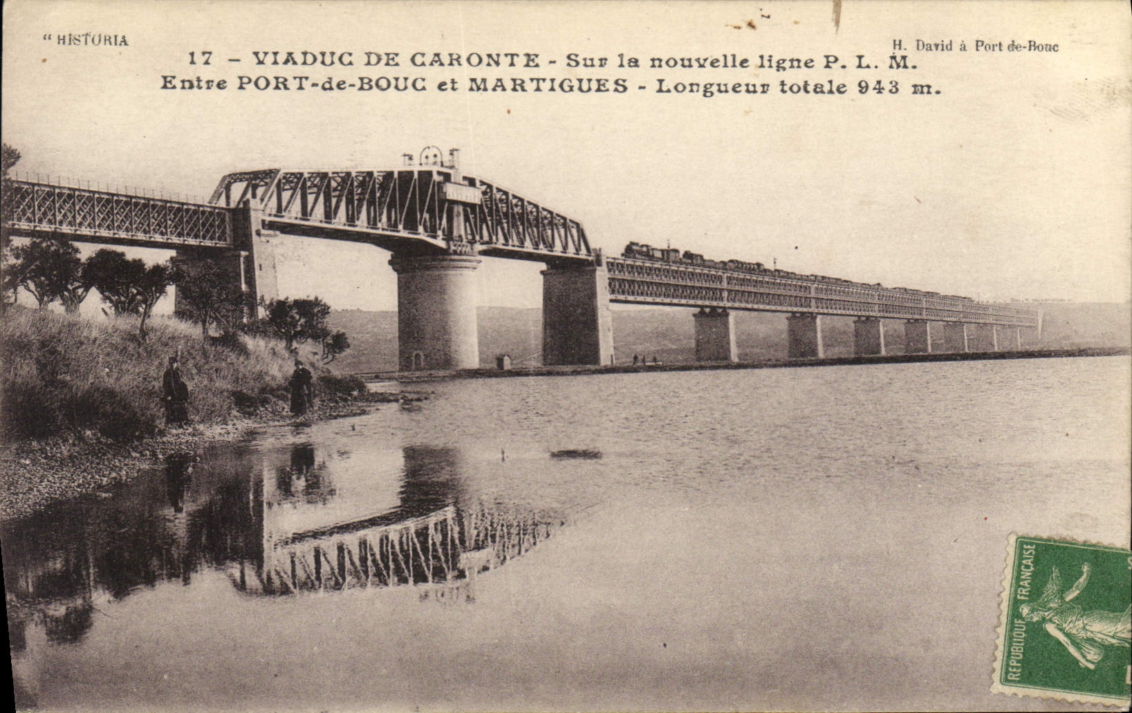 CPA Viaduc de Caronte Sur la Nouvelle Ligne P L M Entre Port de Bouc et Martigues