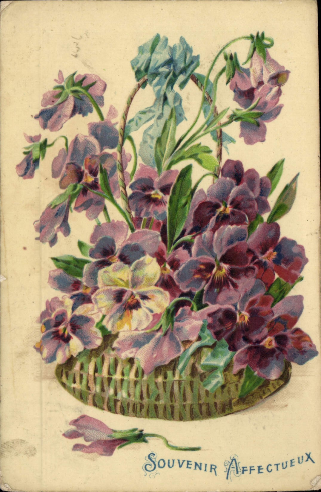 CPA Souvenir Affectueux Fleurs