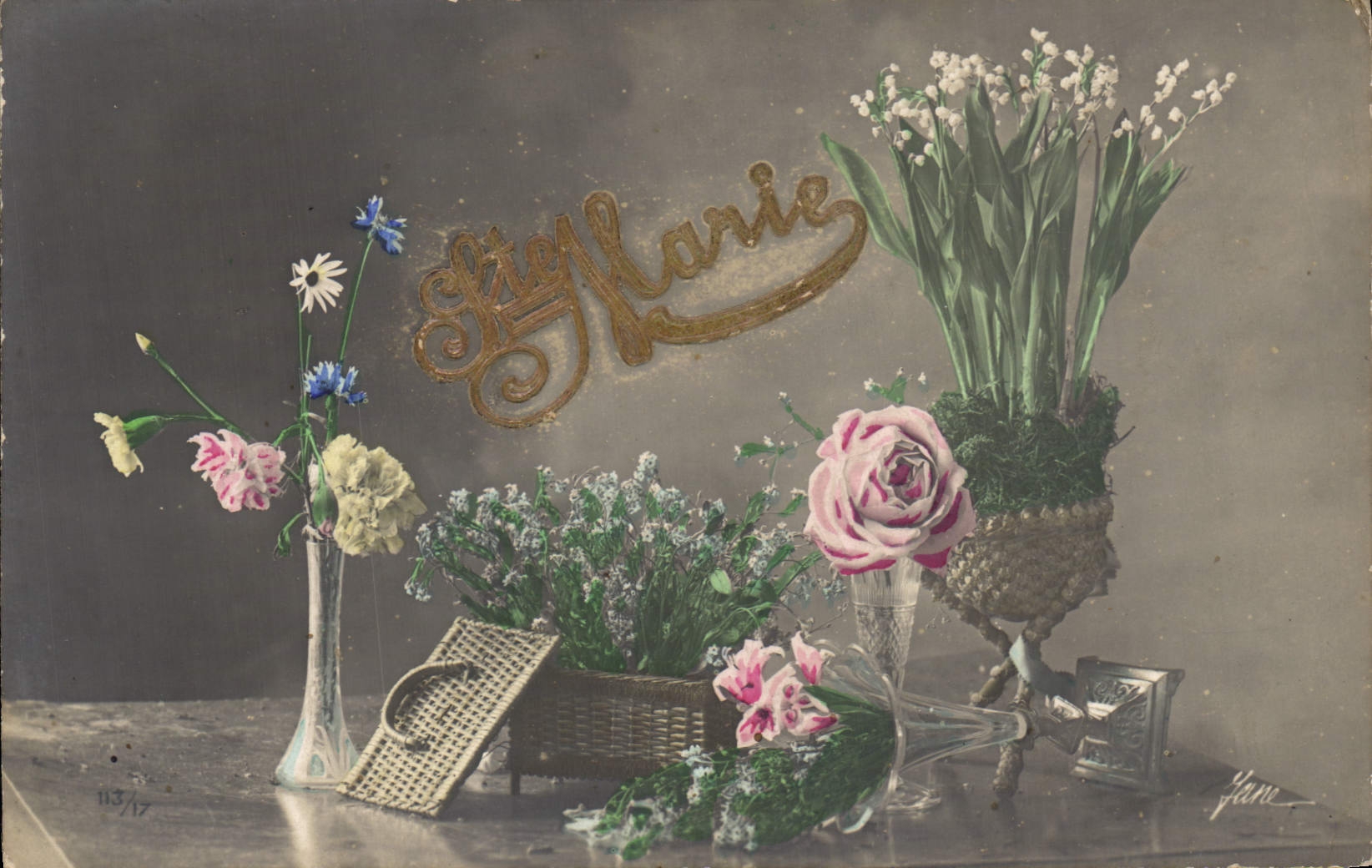 CPA Fantaisie Fleurs