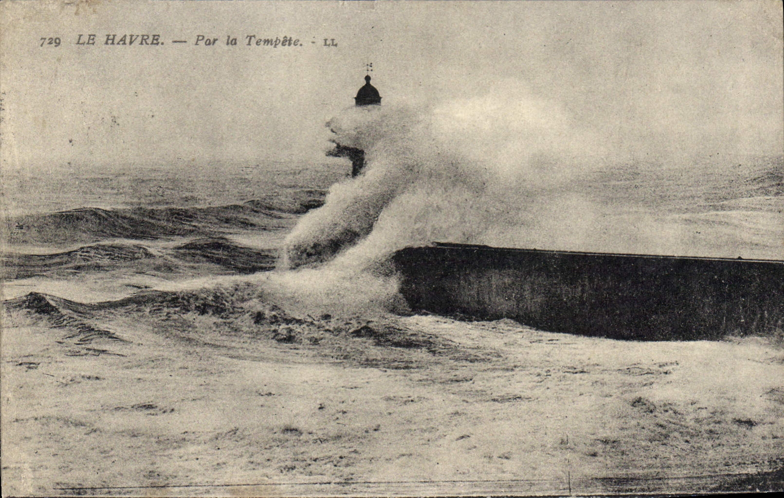 CPA Le Havre Par le Tempete 