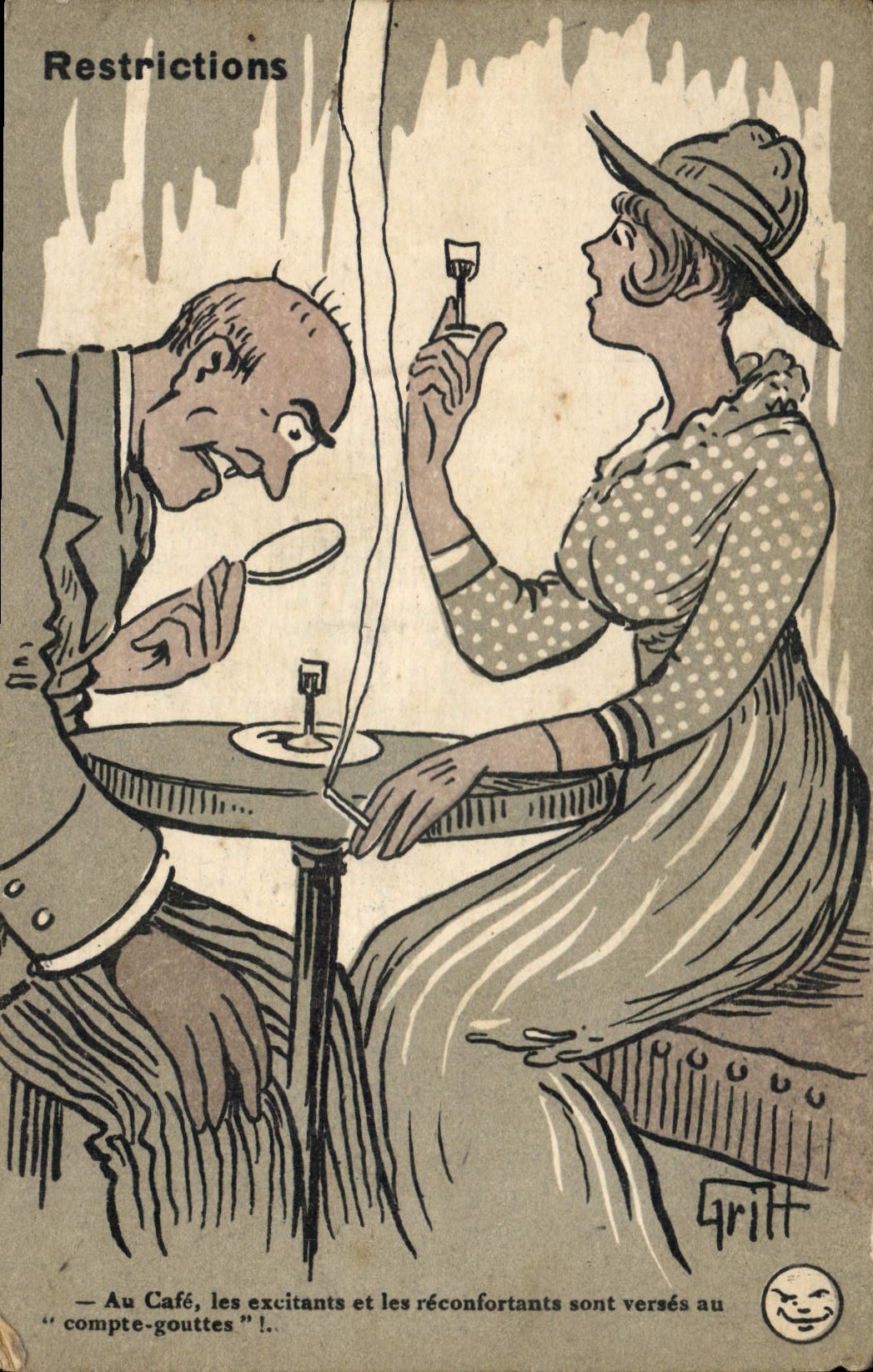 CPA Fantaisie Femme Au cafe les excitants et les reconfortants