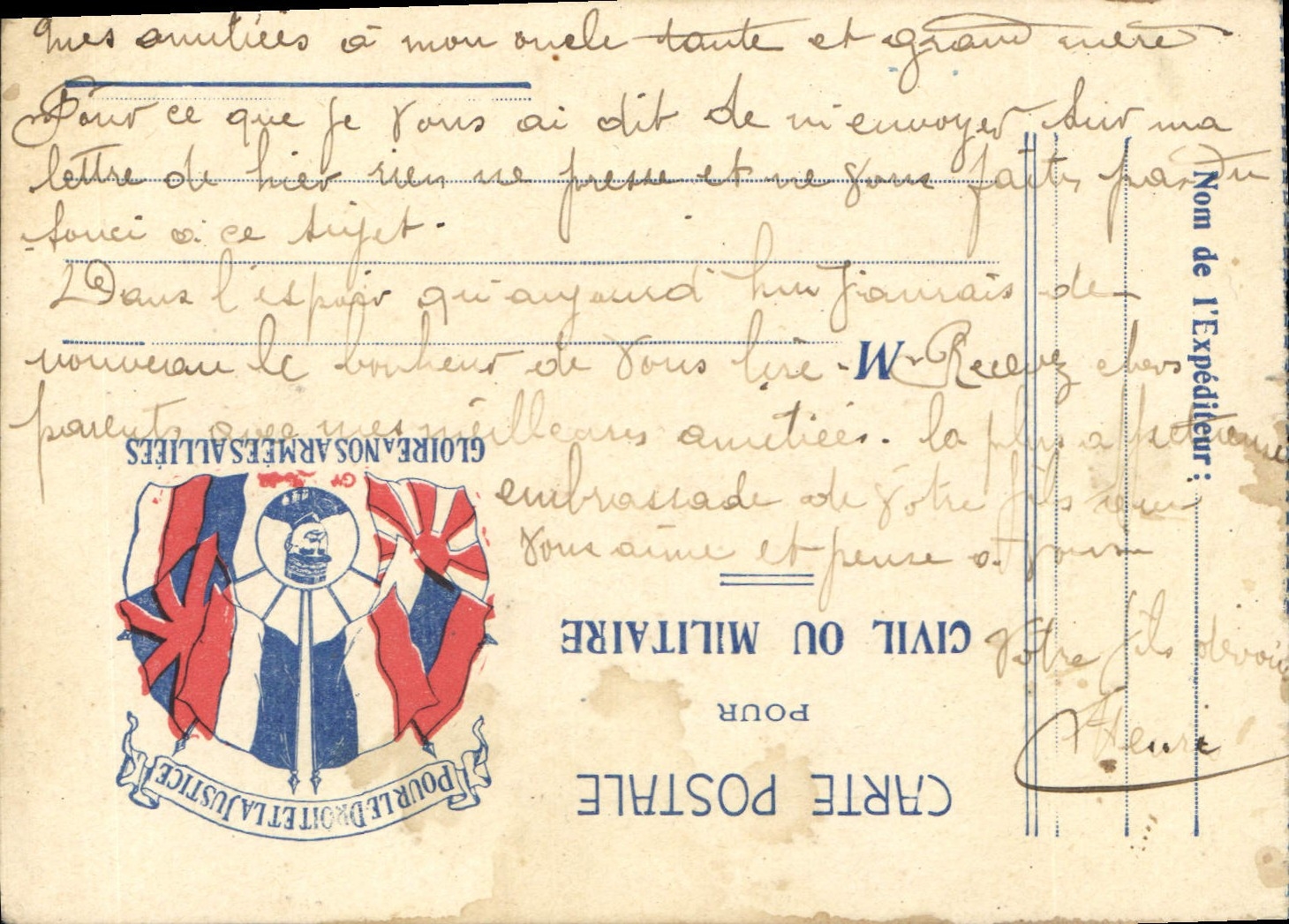 Carte de Franchise Militaire