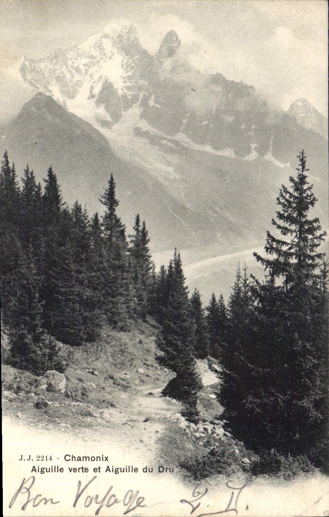CPA Chamonix Aiguille verte et Aiguille du Dru 