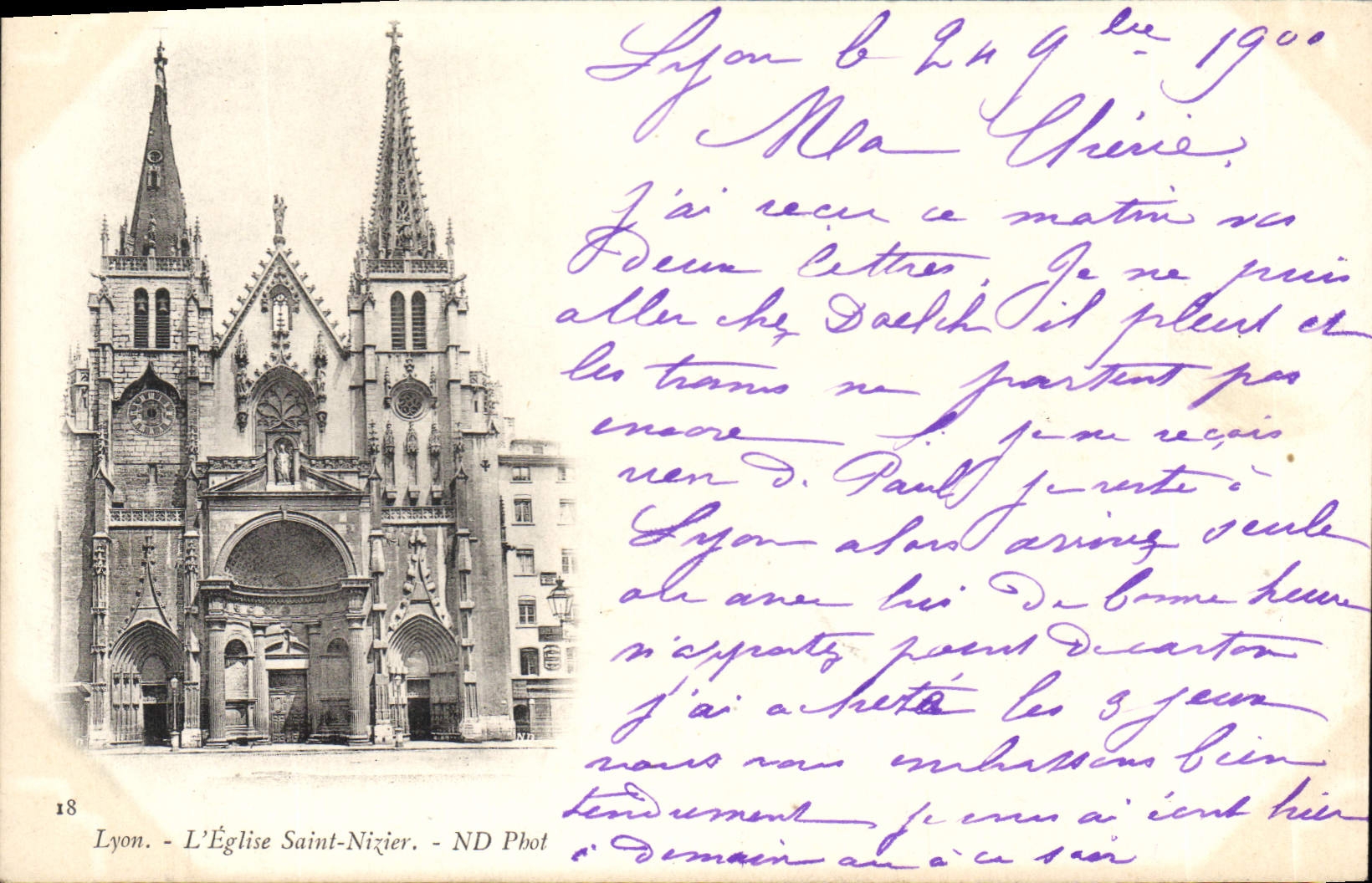 CPA Lyon L'Eglise St Nizier 