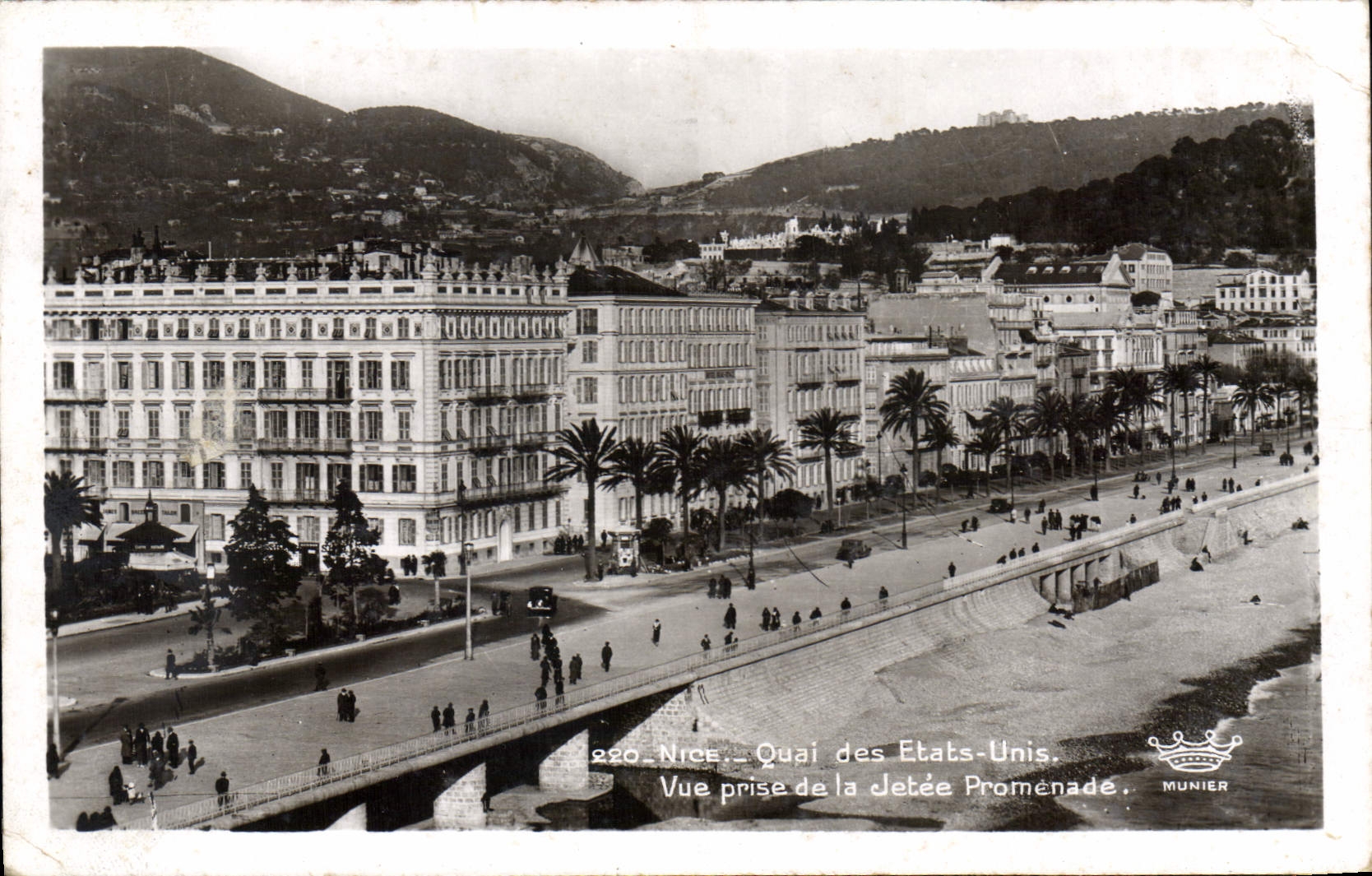 CPA Nice Quai des Etats Unis Vue prise de la Jetee Promenade