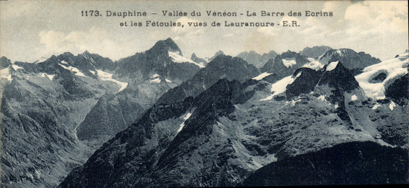 CPA Dauphine Vallee du Veneon La Barre des Ecrins et les Fetoules vues de Lauranoure