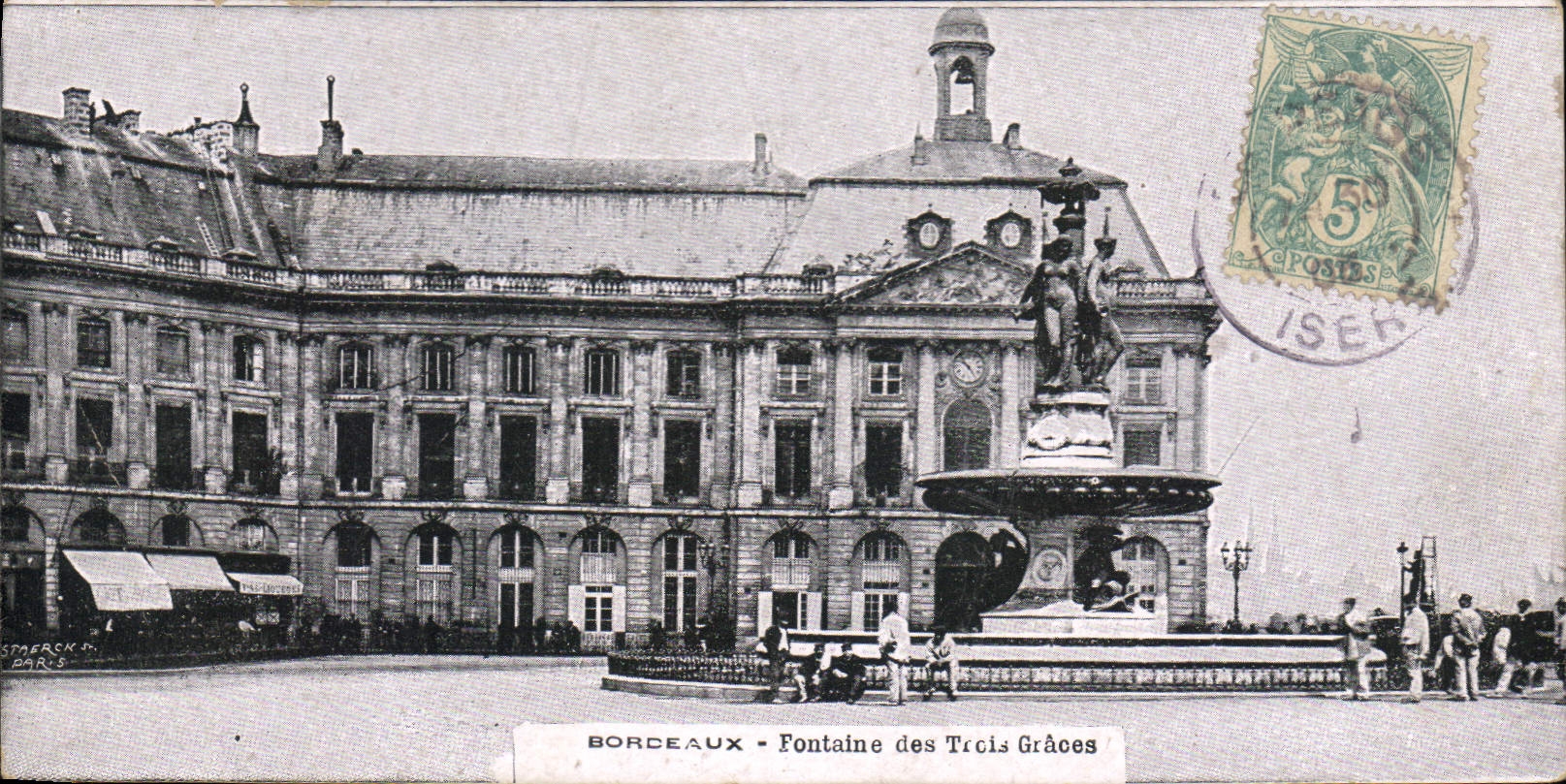 CPA Bordeaux Fontaine des Trois Graces 