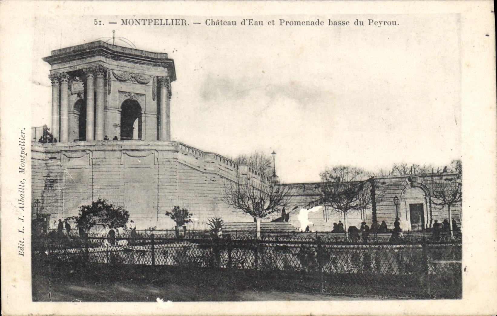 CPA Montpellier Chateau d'Eau et Promenade basse du Peyran 