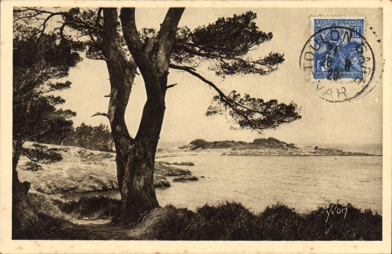 CPA Les Iles d'Hyeres Var Porquerolles Bord de Mer