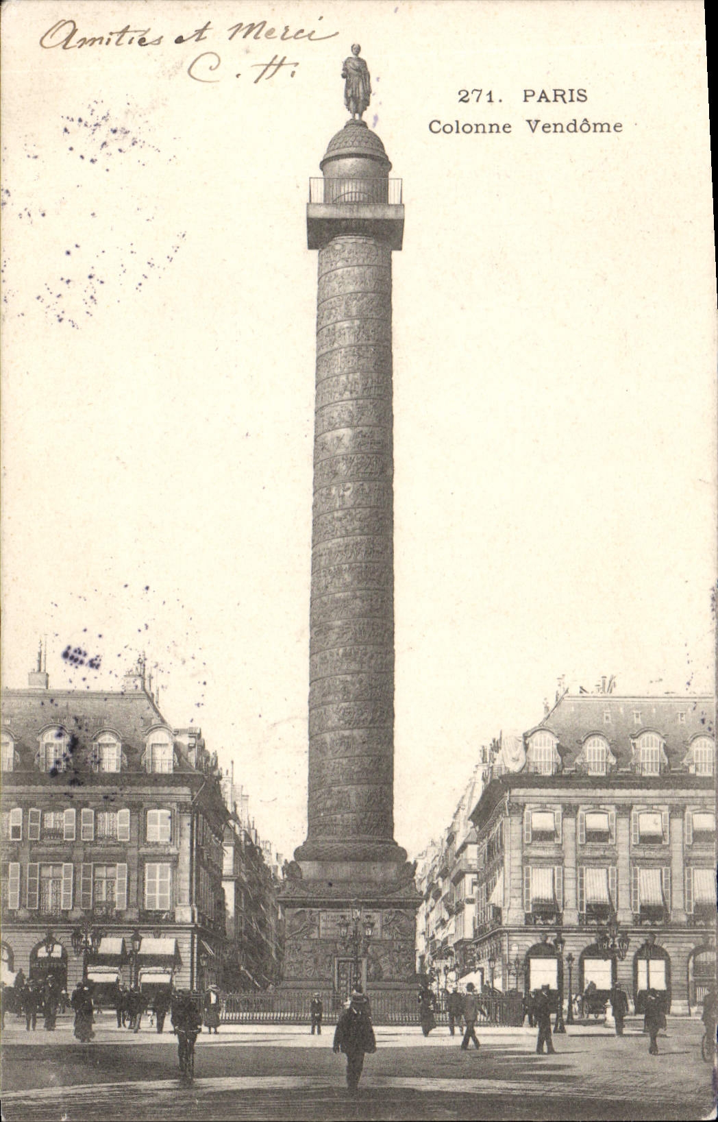 CPA Paris Colonne Vendome