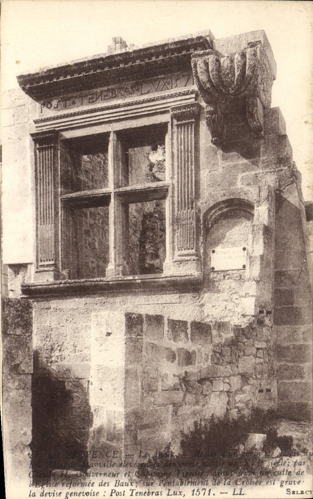 CPA Provence Les Baux Post Tenebras Lux 