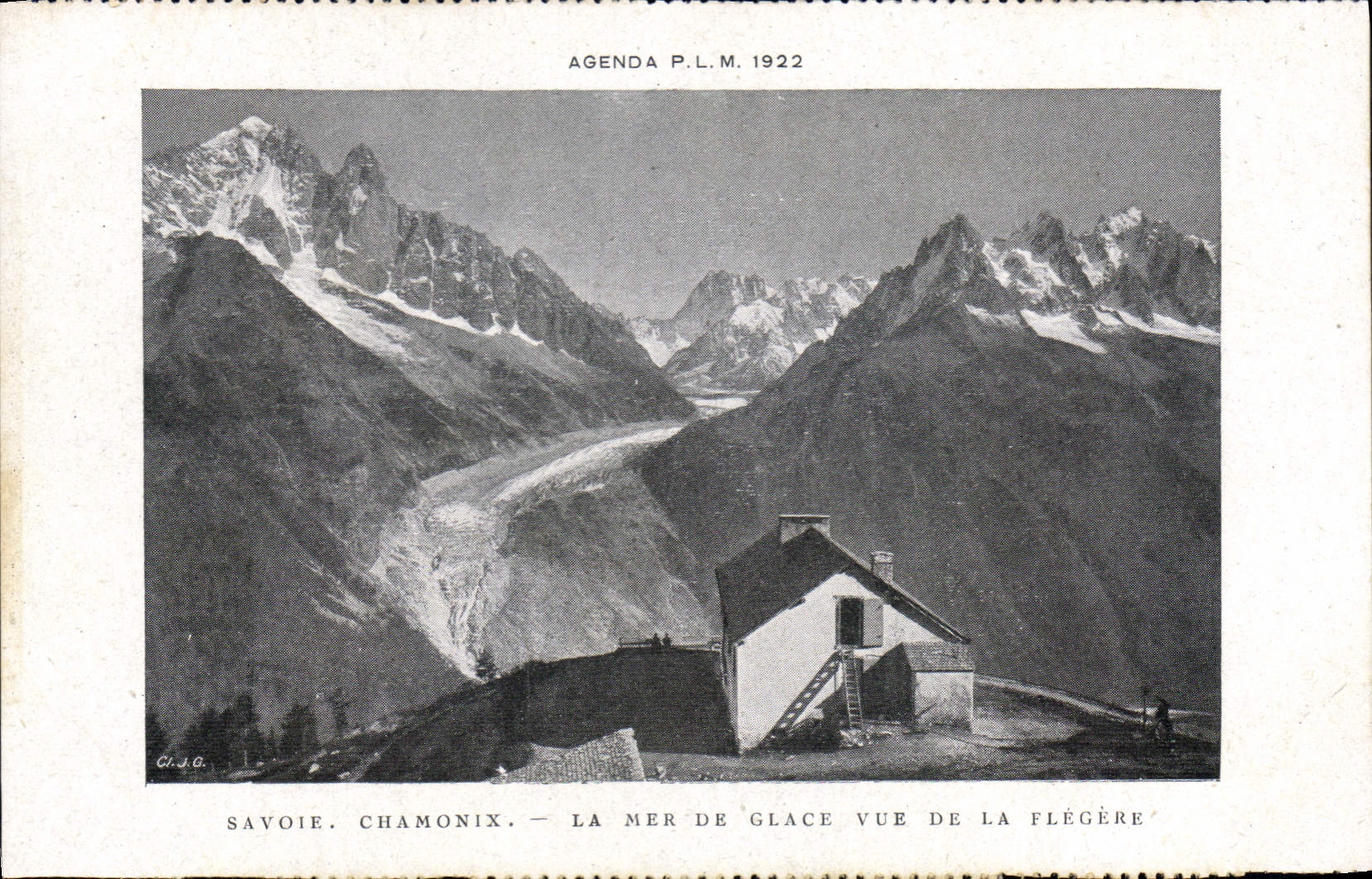 CPA Agenda PLM Savoie Chamonix La Mer de Glace vue de la Flegere 