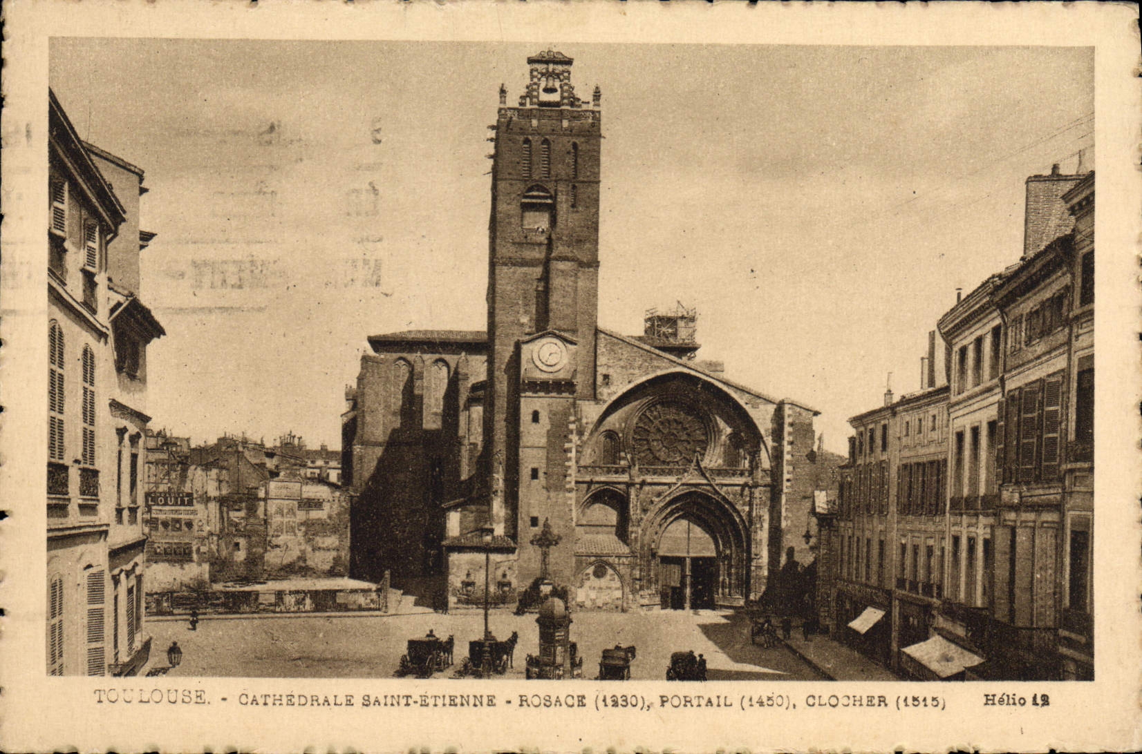 CPA Toulouse Catredralle Saint Etienne Rosage Portail Cocher