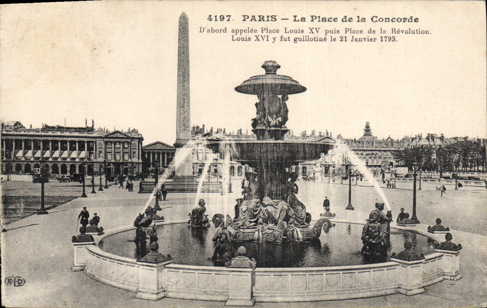 CPA Paris La Place de la Concorde D'abord appelee Place Louis XV 