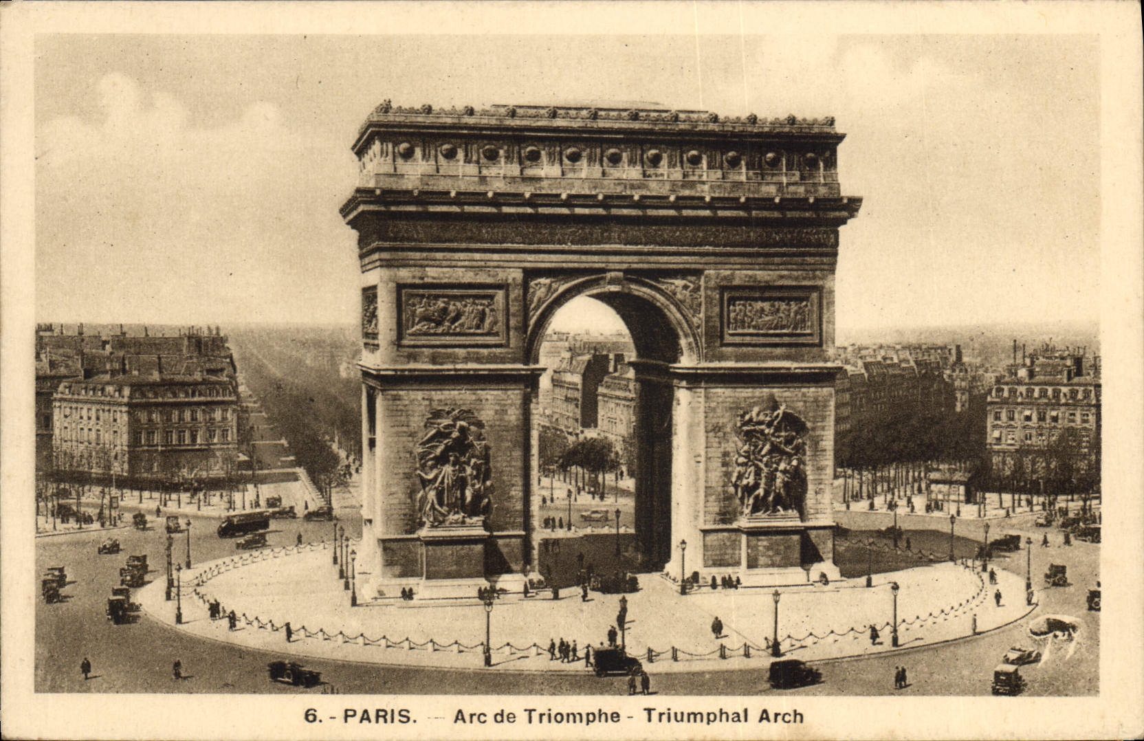 CPA Paris Arc de Triomphe Triomphal Arch 