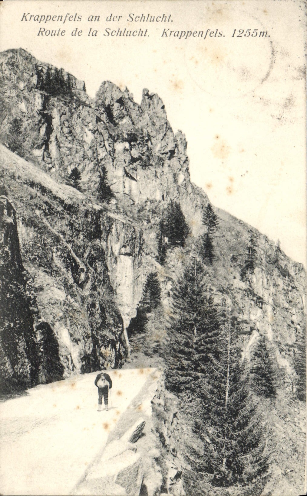 CPA Krappenfeis an der Sehlucht Route de la Schlucht Krappenfels