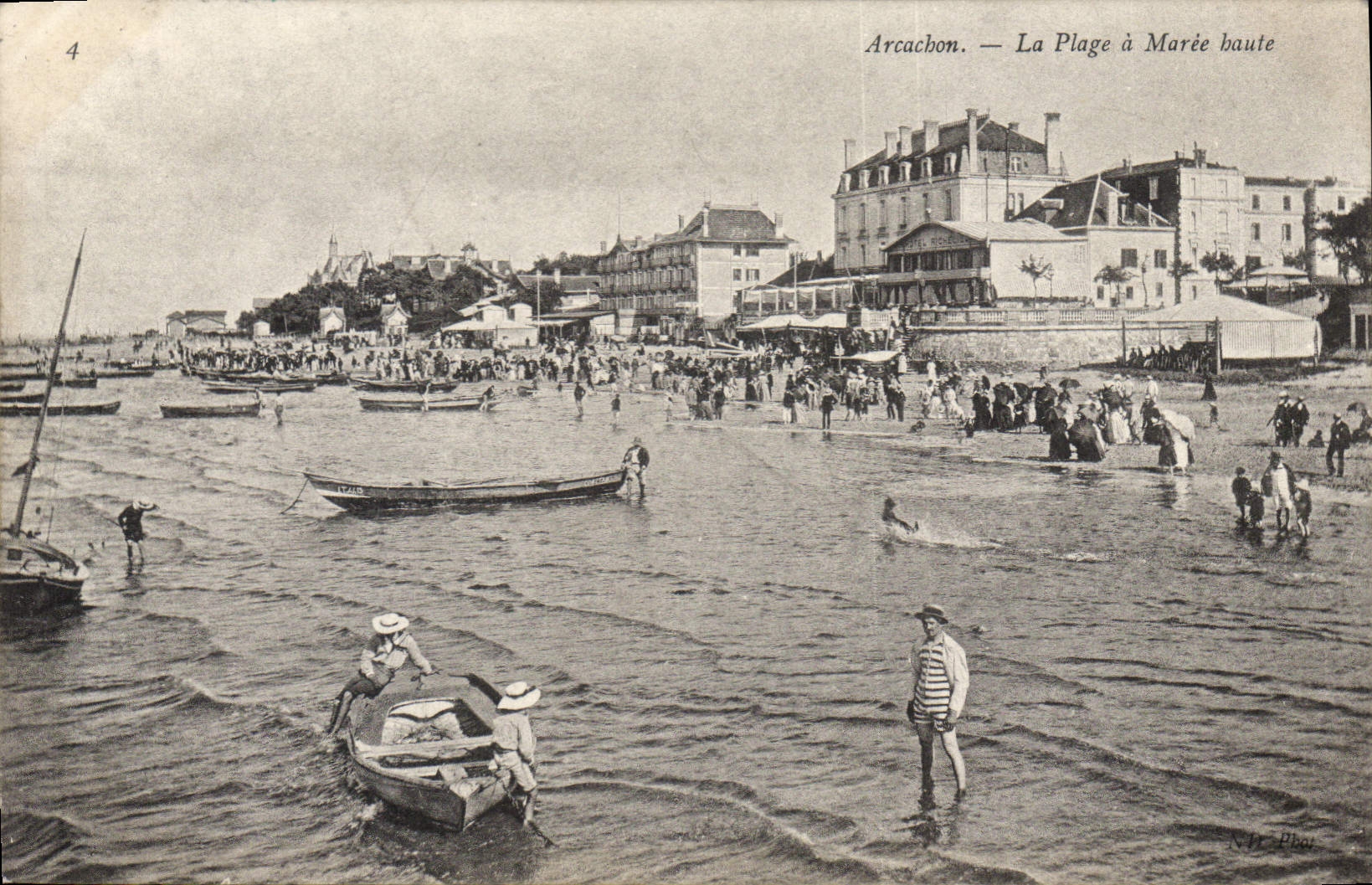 CPA Arcachon La Plage a Maree baute 