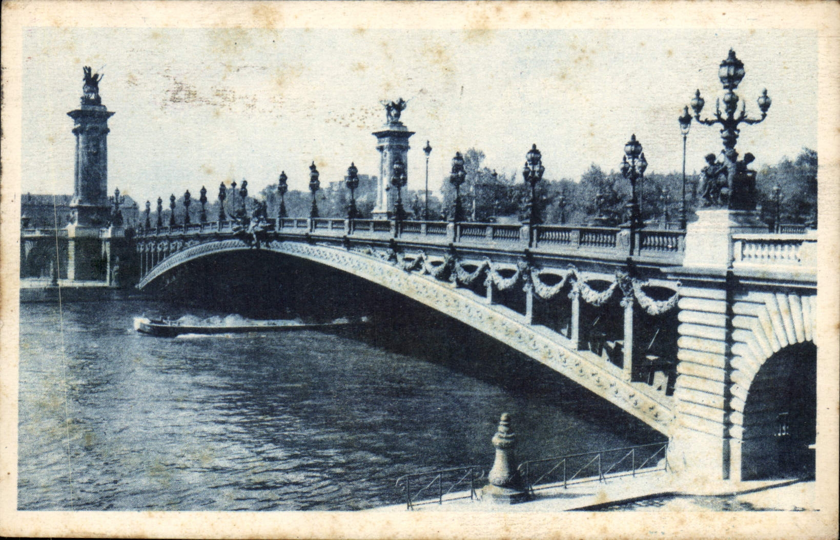 CPA Paris Pont Alexandre III Bridge 