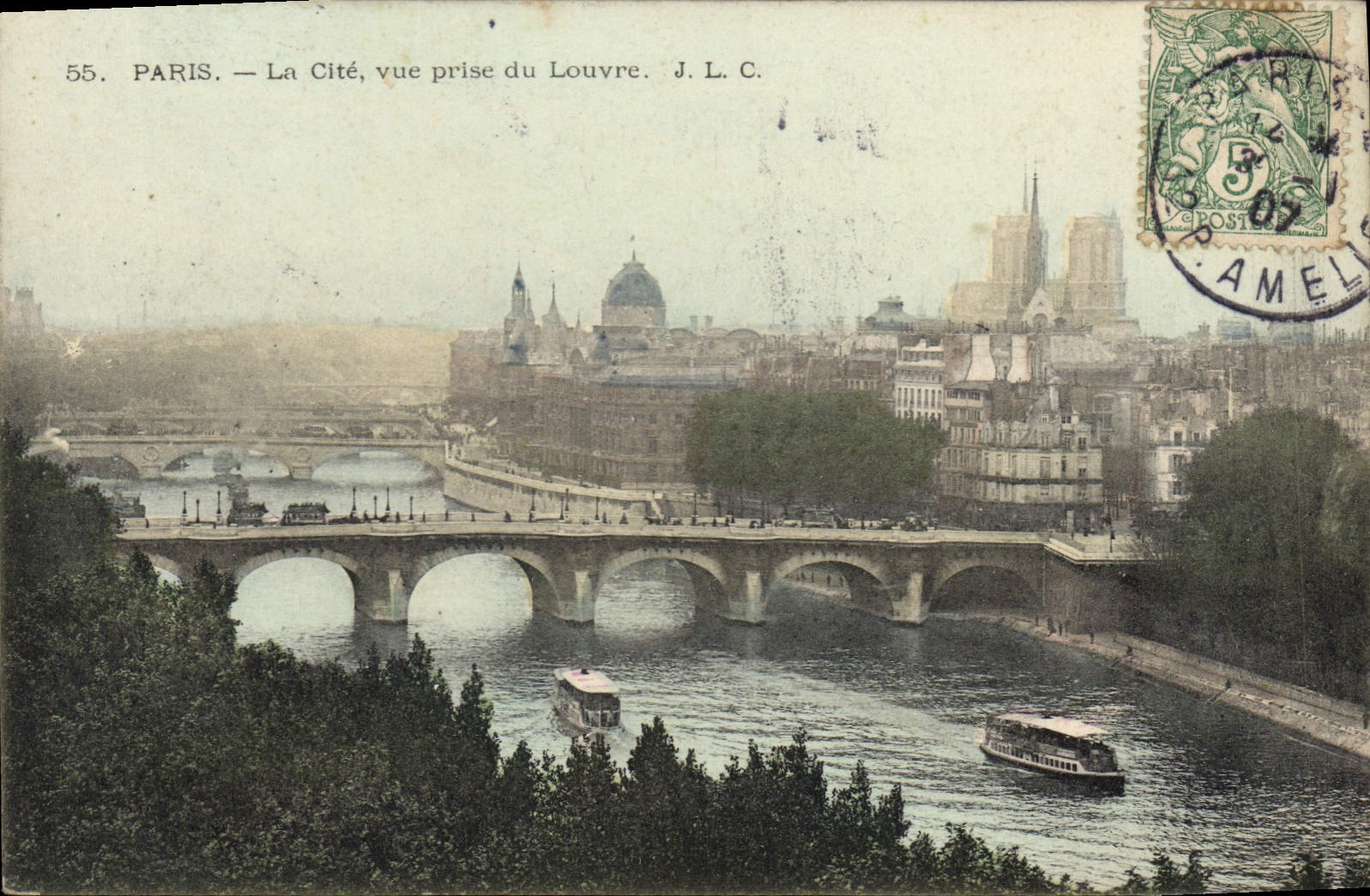 CPA Paris La Cite vue prise du Louvre 