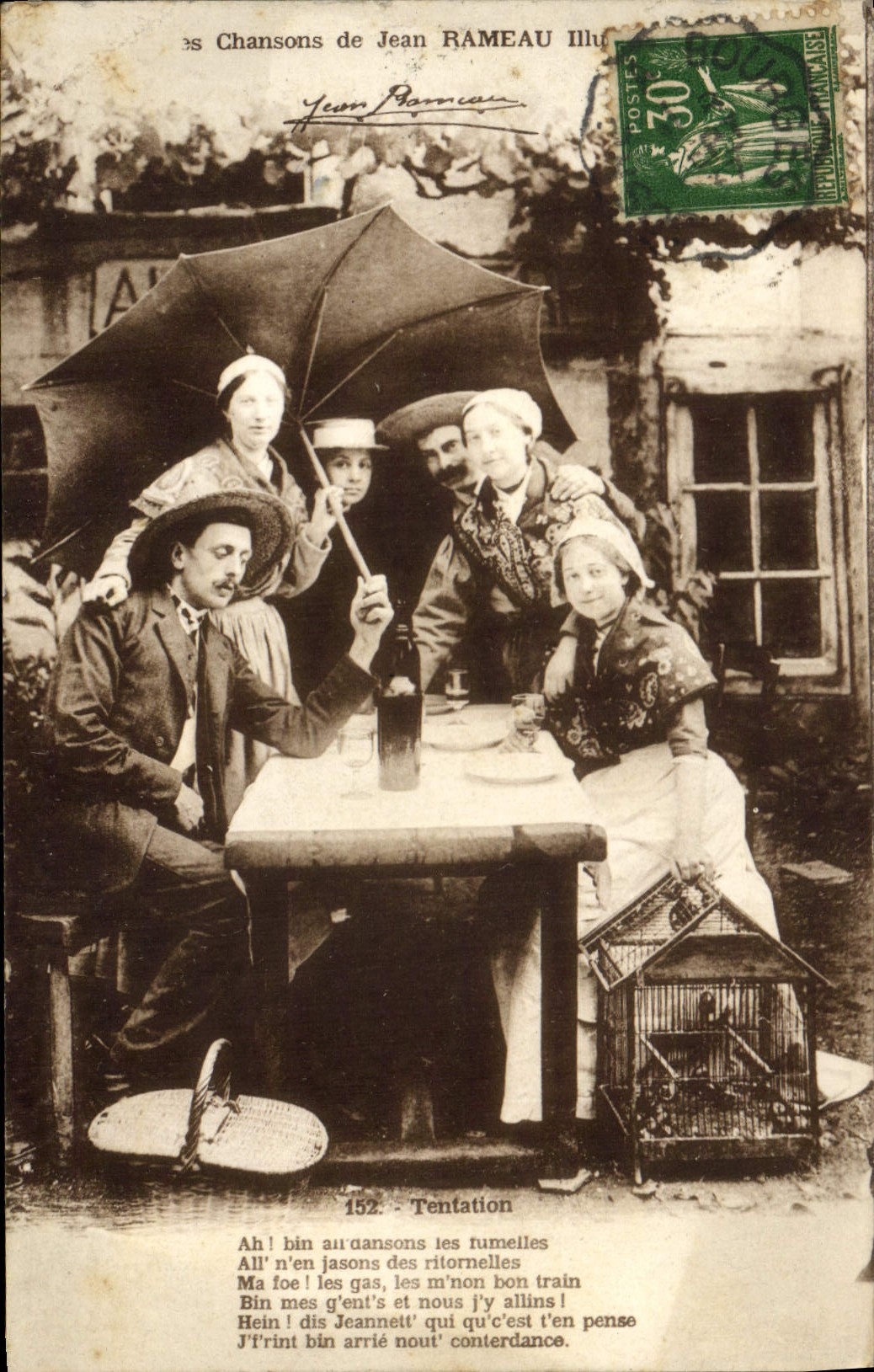 CPA Chansons de Jean Rameau Tentation Folklore