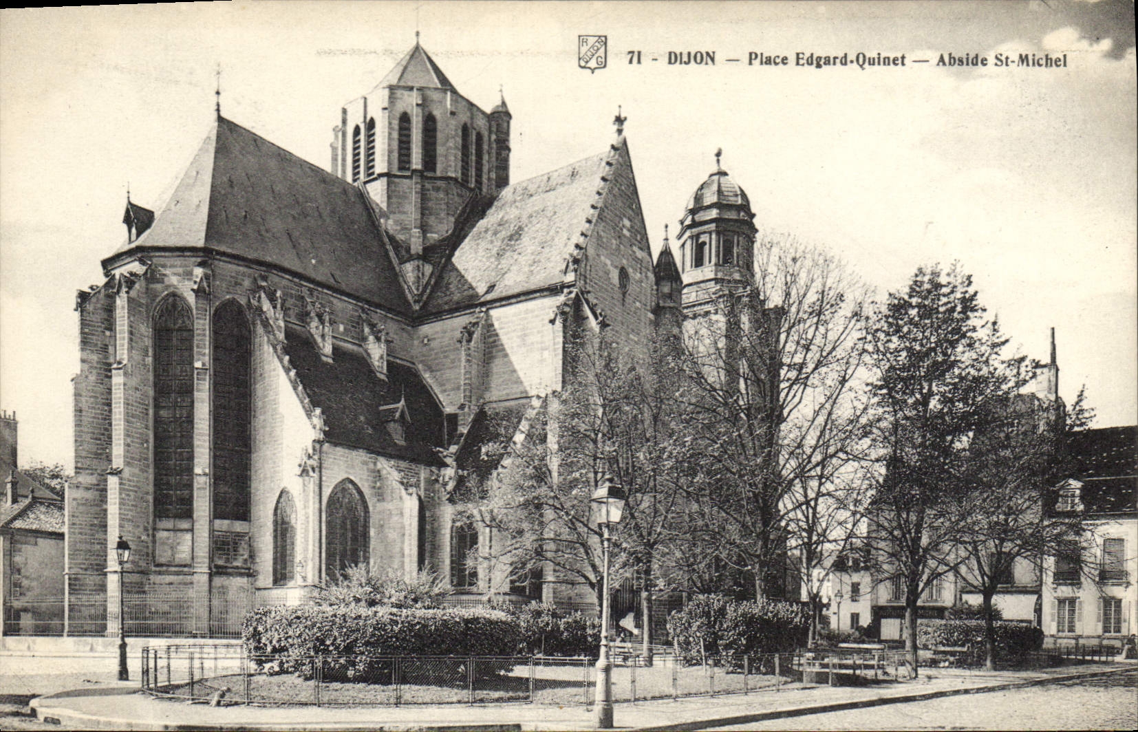 CPA Dijon Place Edgard Quinet abside St Michel