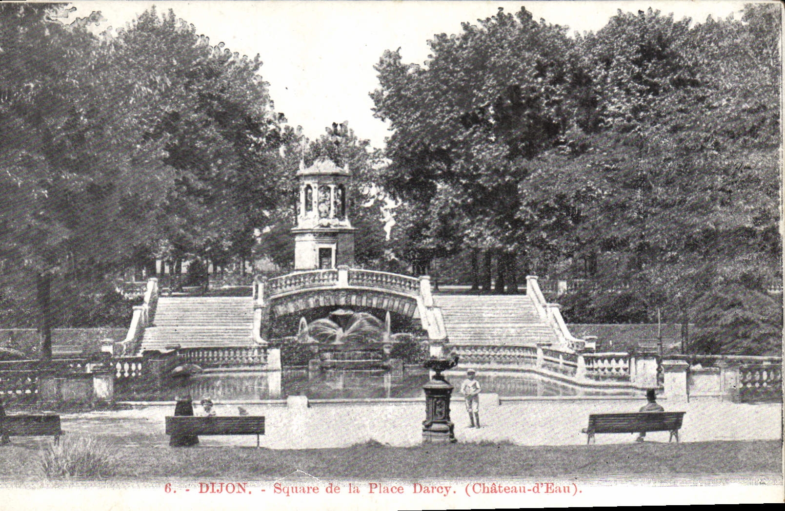 CPA Dijon Square de la Place Darey Chateau d'Ean 
