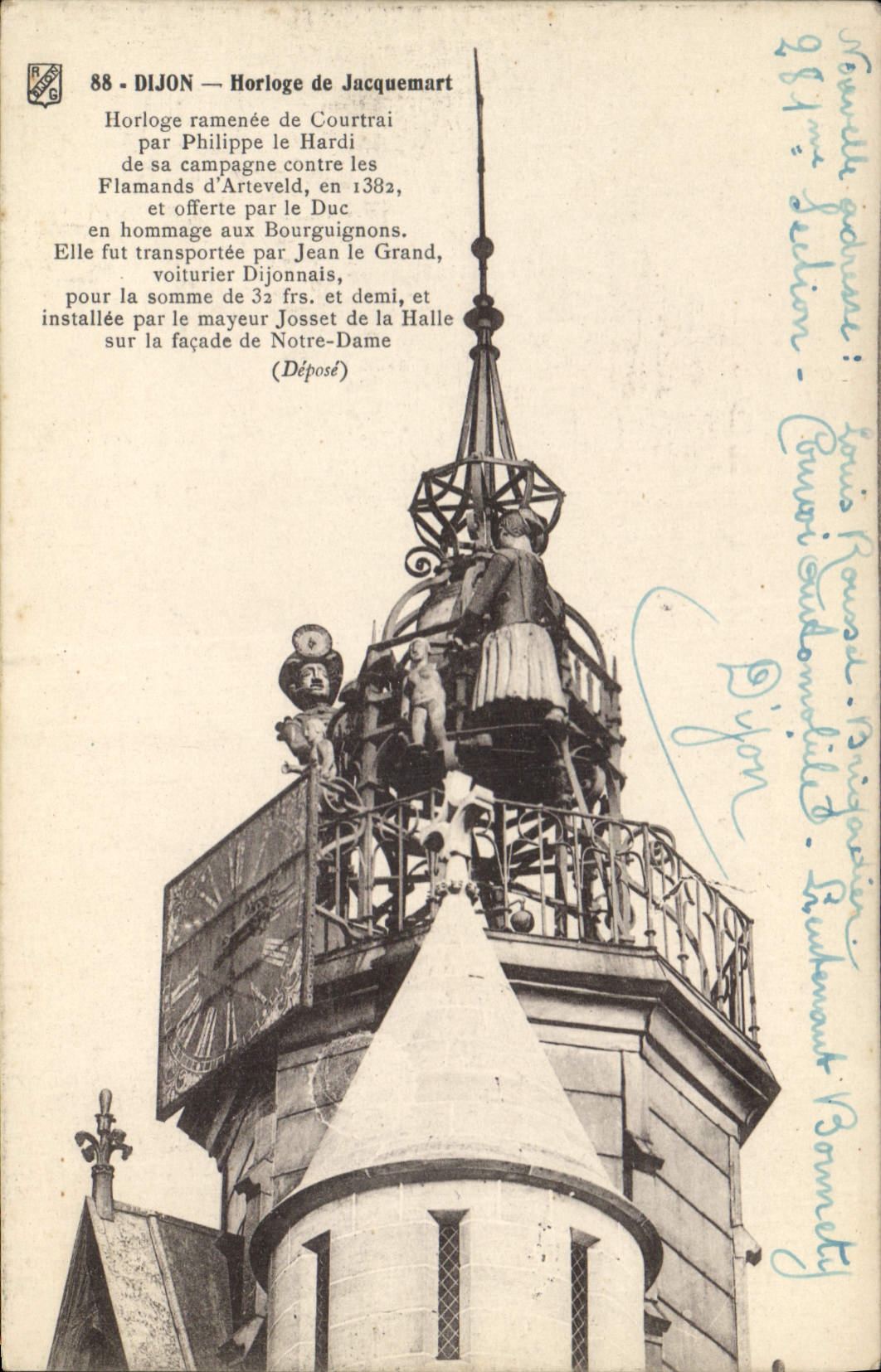 CPA Dijon Horloge de Jacquemart 