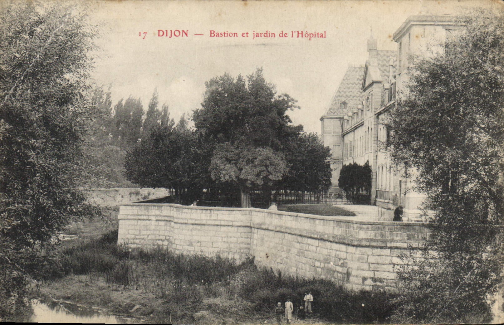 CPA Dijon Bastion et jardin de l'hopital 