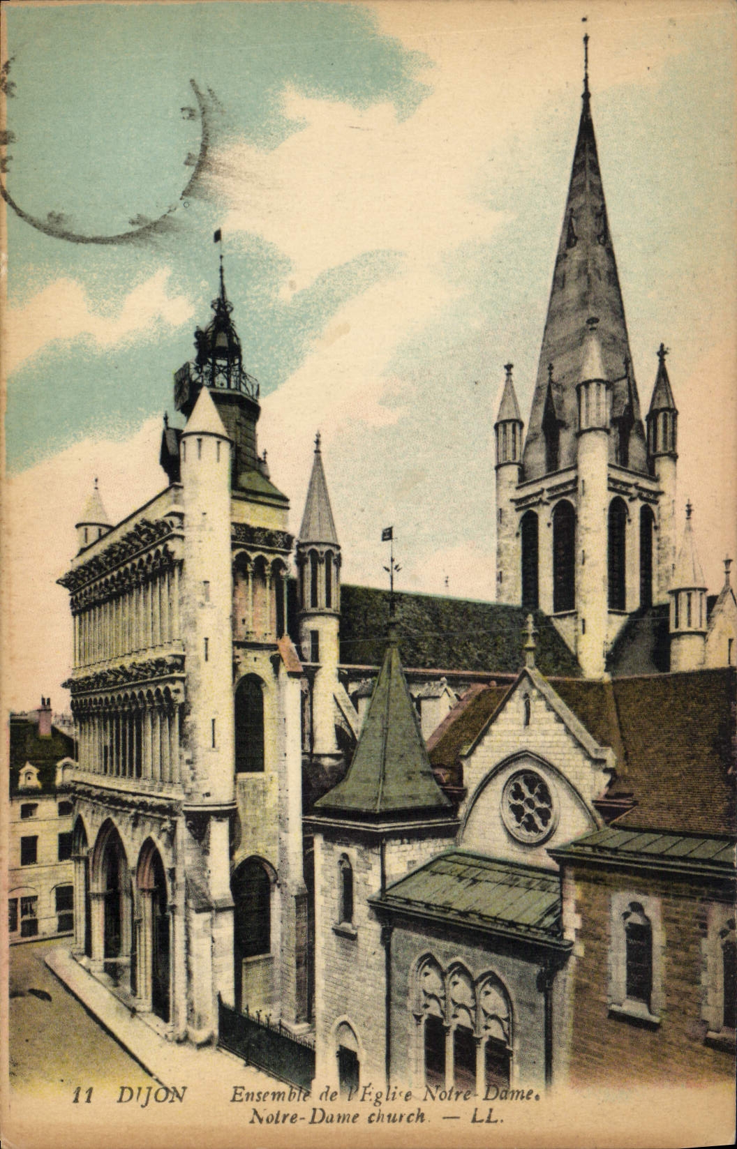 CPA Dijon Ensemble de eglise Notre Dame 