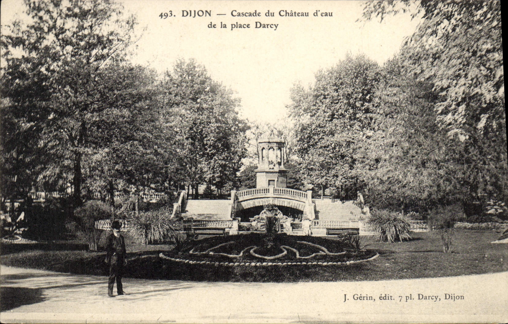 CPA Dijon Cascade du chateau d'eau de la place Darcy 