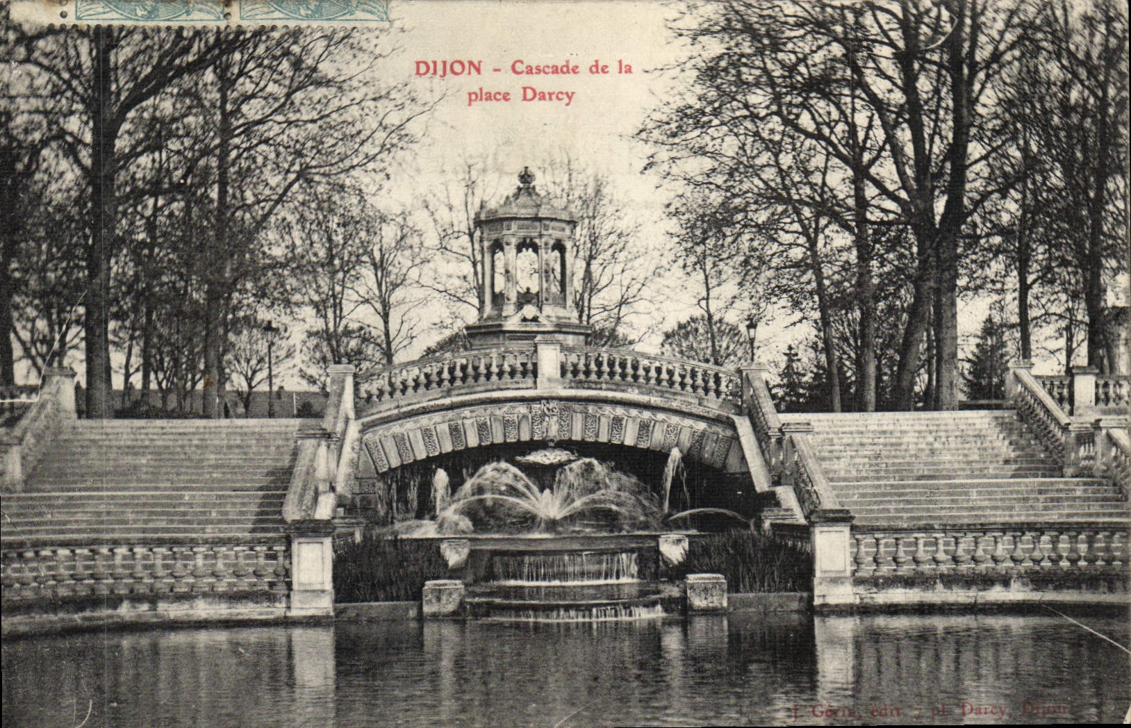CPA Dijon cascade de la place darcy 