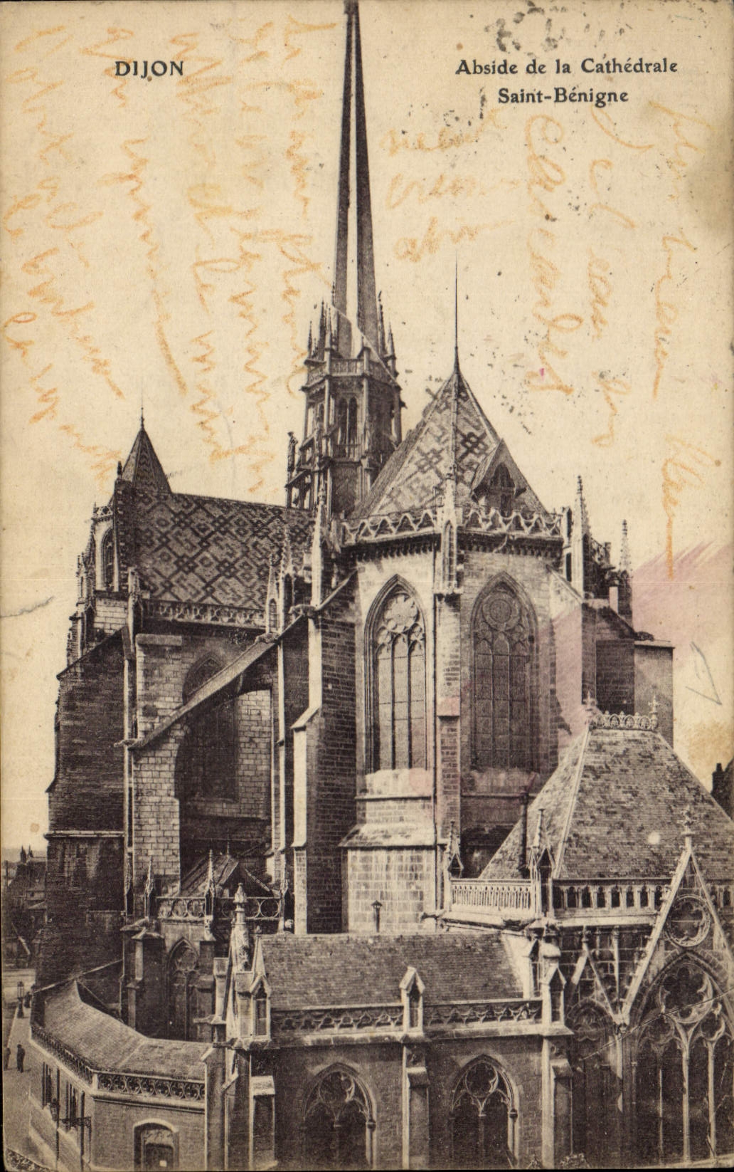 CPA Dijon Abside de la cathedrale Saint Benigne 