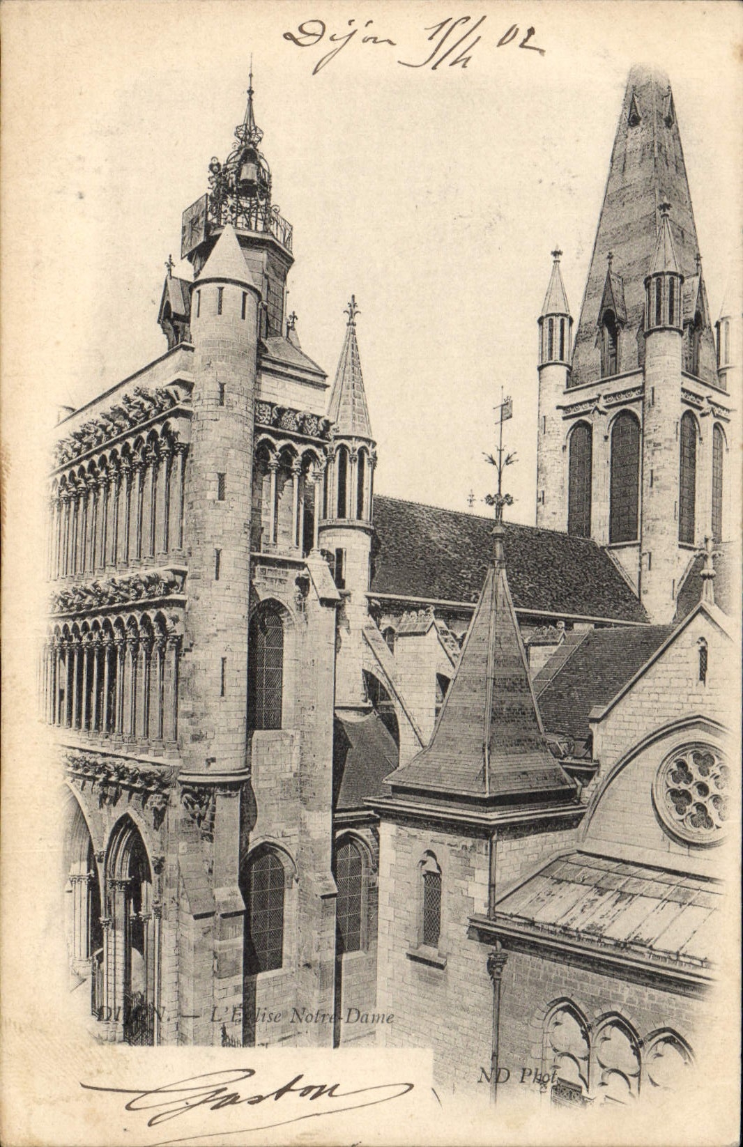 CPA Dijon l'eglise Notre Dame 