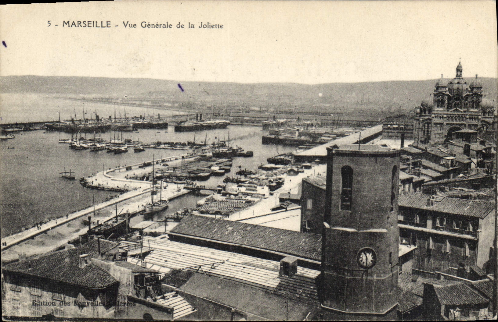 CPA Marseille vue generale de la Joliette