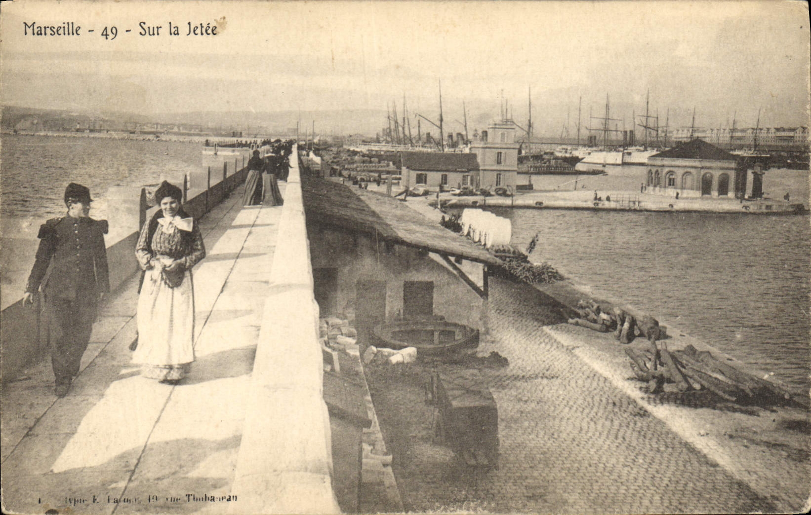 CPA Marseille sur la Jetee 