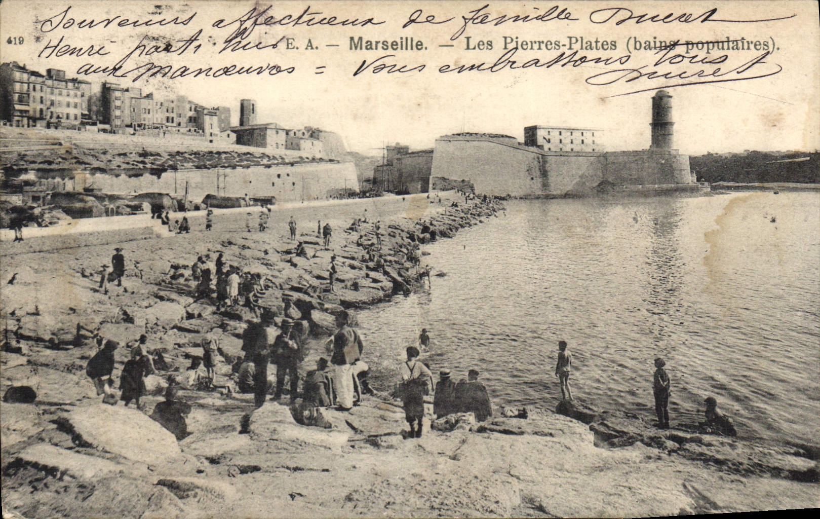 CPA Marseille les Pierres Plates bains populaires 