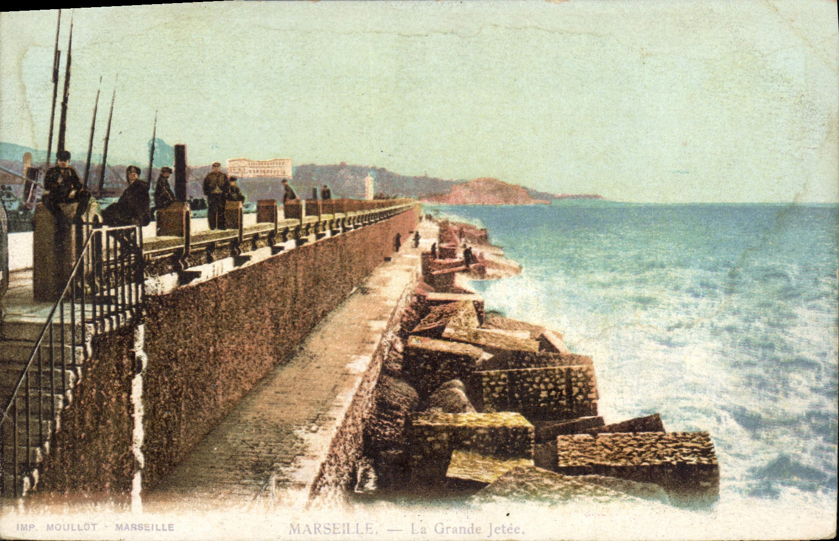 CPA Marseille la grande Jetee 