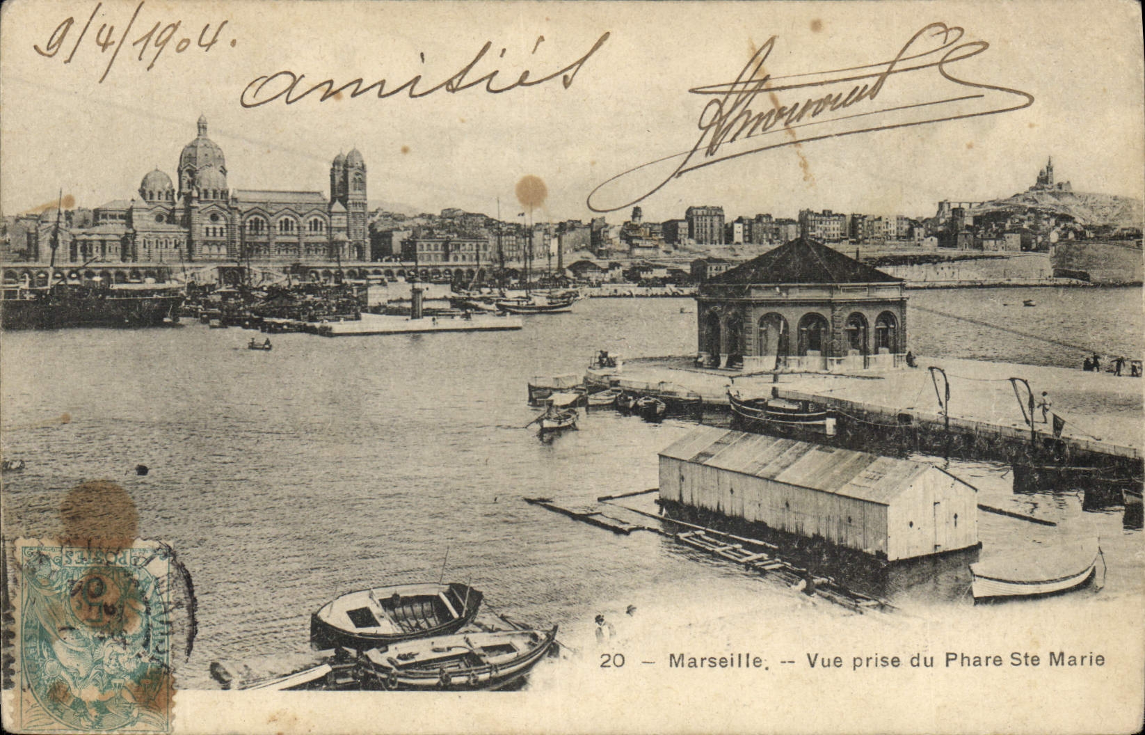 CPA Marseille vue prise du Phare Ste Marie