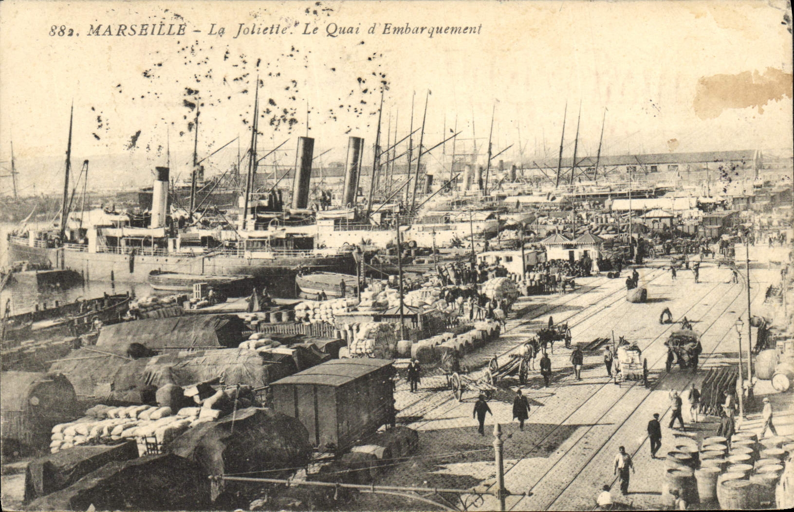 CPA Marseille la Joliette le Quai d'Embarquement