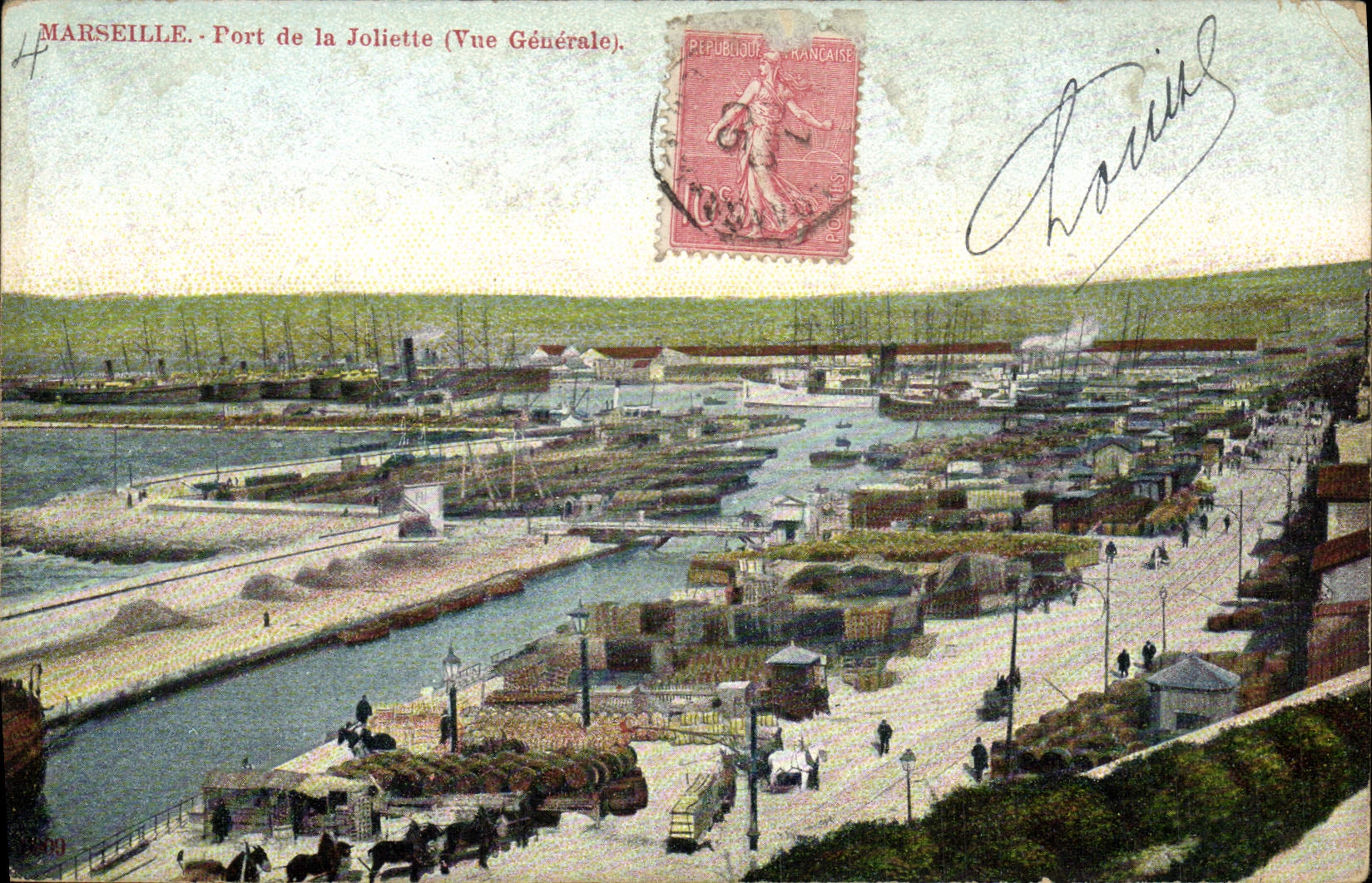 CPA Marseille port de la Joliette Vue generale